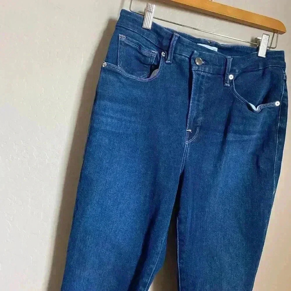 Good American Good Legs Crossover High Waist Ankle Skinny Jeans - Picture 7 of 15